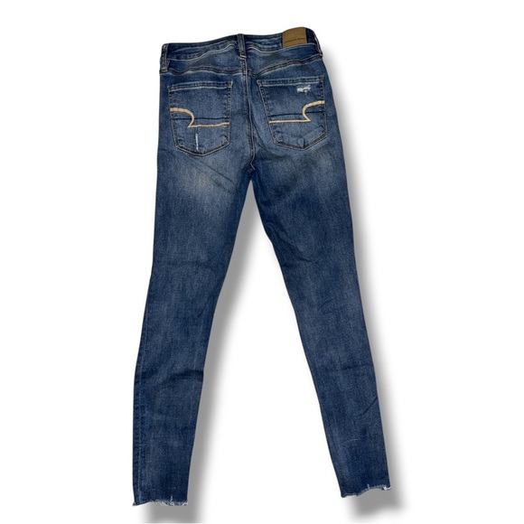 American Eagle Outfitters Classic Distressed Blue Skinny Jeans - Picture 3 of 3